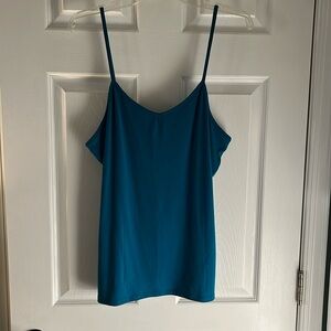 Kasper XL teal spaghetti strap tank top